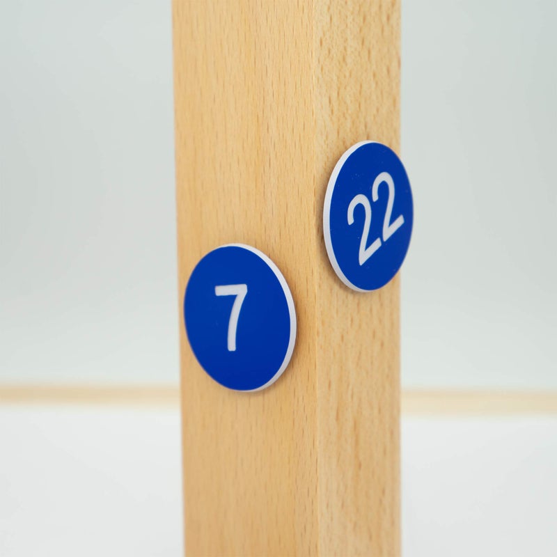 StayMax Plastic Number Tags Engraved Numbered Tags Without Hole (1-100  Blue) - Image 4
